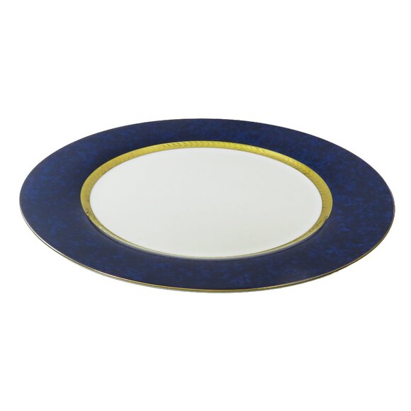 TWO (2) RETRONEU IMPERIAL COLLECTION '95 Blue 22K Gold 10.5" Dinner Plates - Picture 6 of 9